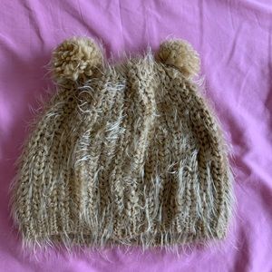Pacsun fuzzy pompom beanie